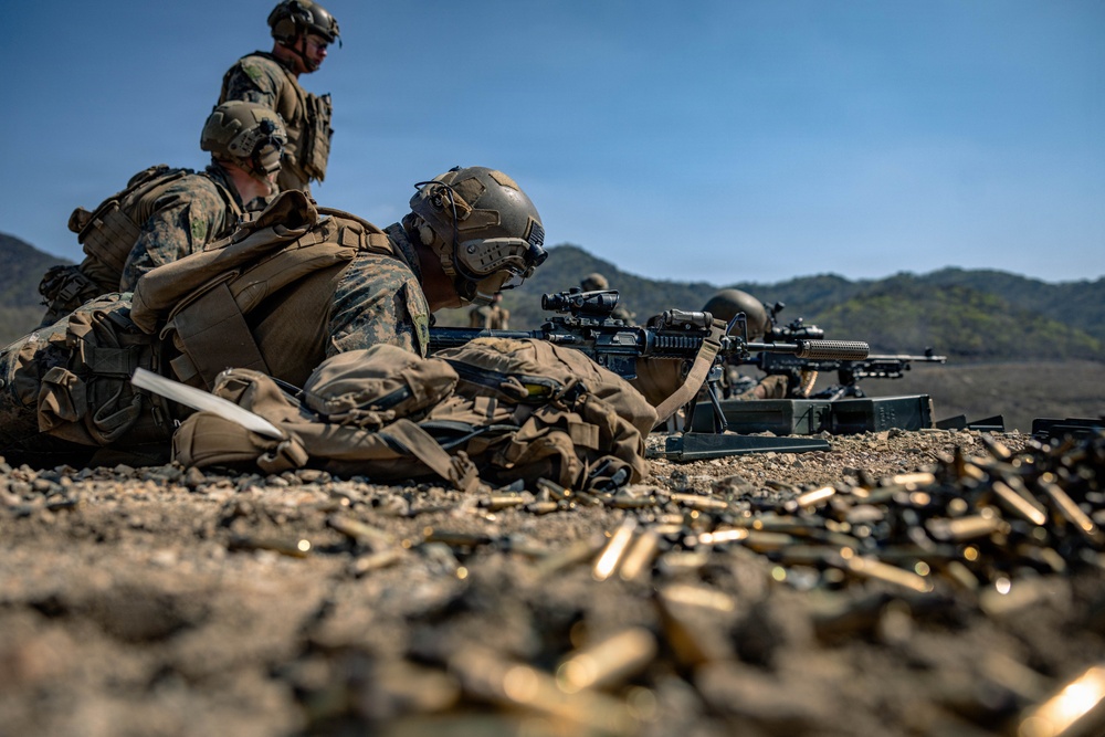 U.S. Marines Rehearse Live Fire Platoon Attacks During KMEP 26.1
