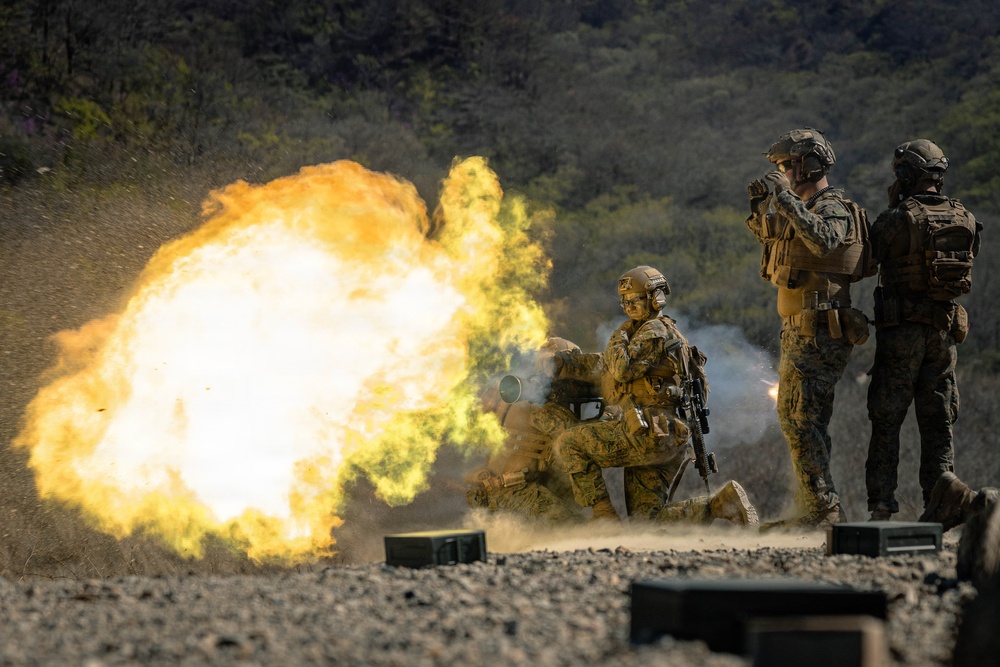 U.S. Marines Rehearse Live Fire Platoon Attacks During KMEP 26.1
