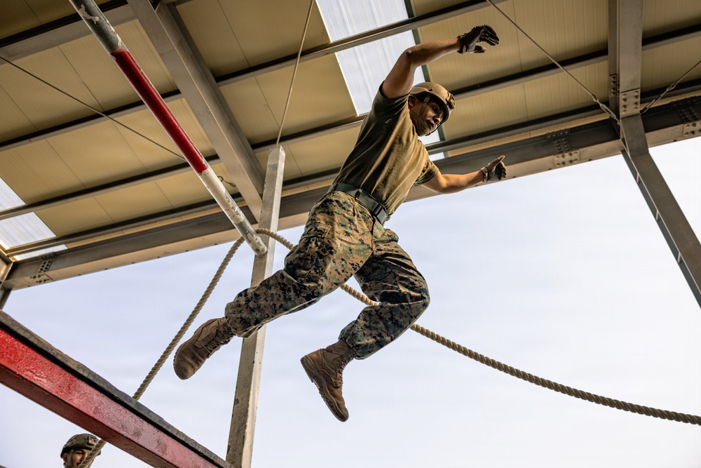 U.S. Marines and ROK Marines Conduct Team Building Exercises During KMEP 26.1