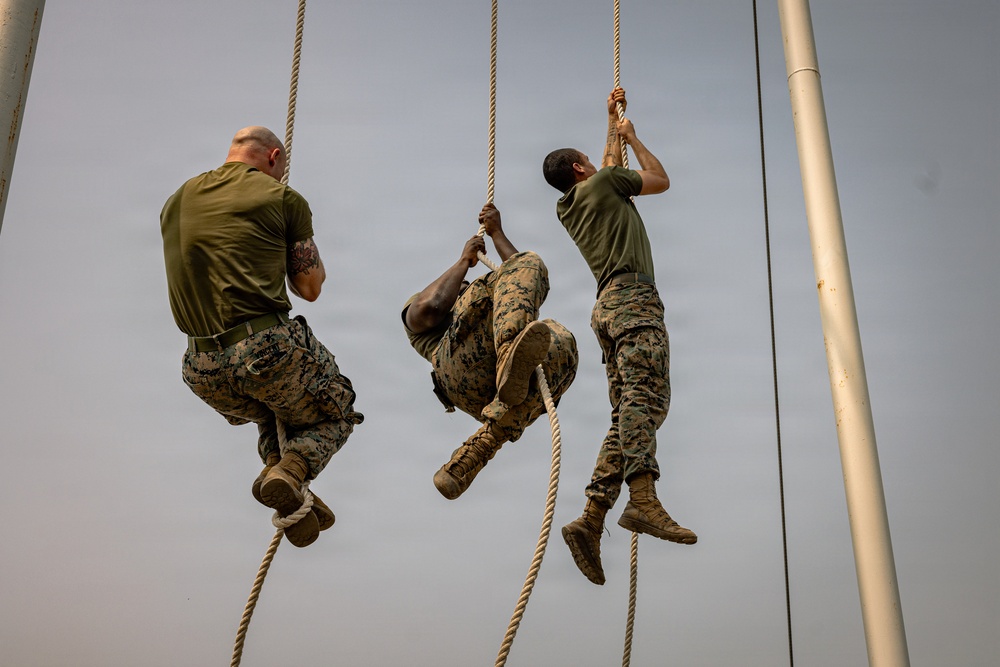 U.S. Marines and ROK Marines Conduct Team Building Exercises During KMEP 26.1