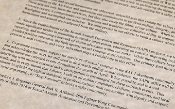 48 Fighter Wing honors April as Sexual Assault Awareness and Prevention Month