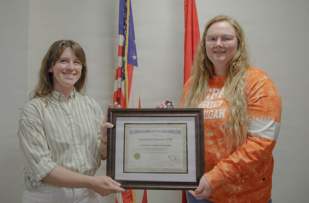 Tulsa District engineer obtains Oklahoma Floodplain Management Certification