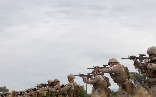 CLR-1 Marines participate in rifle qualification tables 3-6 range