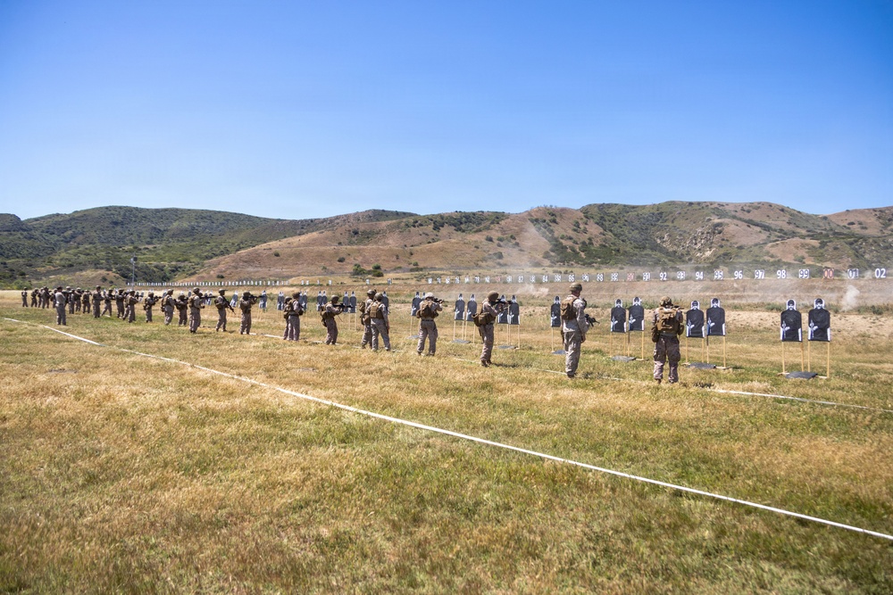 CLR-1 Marines participate in rifle qualification tables 3-6 range