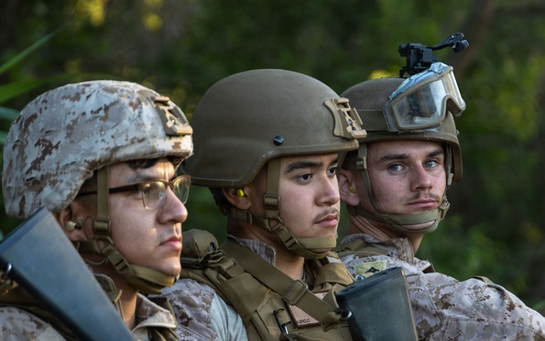 CLR-1 Marines participate in rifle qualification tables 3-6 range