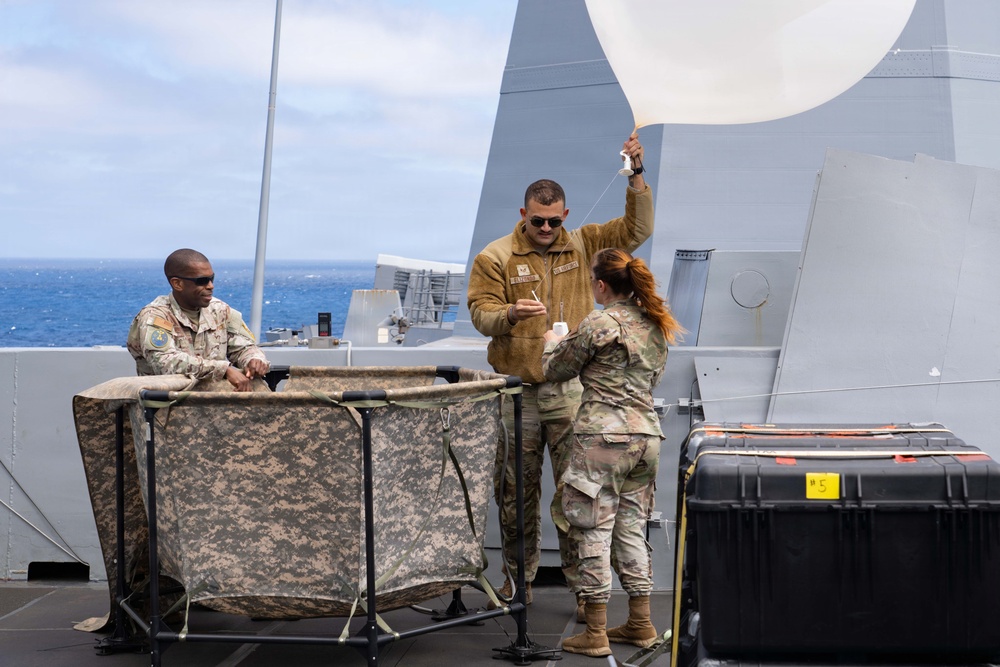 U.S. Airmen Assigned to the 45th Weather Squadron Launch Weather Balloon