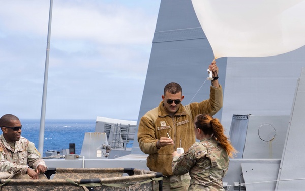 U.S. Airmen Assigned to the 45th Weather Squadron Launch Weather Balloon
