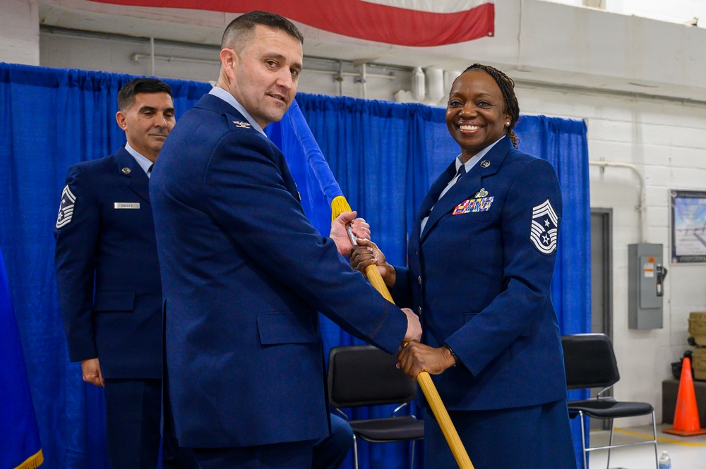 Wing command chief change of responsibility ceremony held at Hancock Field