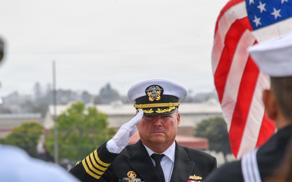 USS Michael Monsoor (DDG 1001) holds change of command