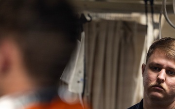 U.S. Navy medical personnel and NASA engineers prepare for Artemis II crew recovery