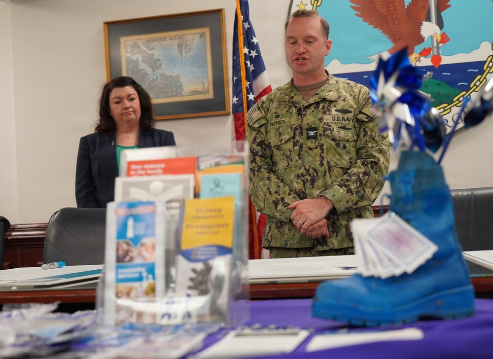 A United Front: Installation leadership and Fleet &amp; Family Support Center kick off a Month of Awareness at Weapons Station Yorktown