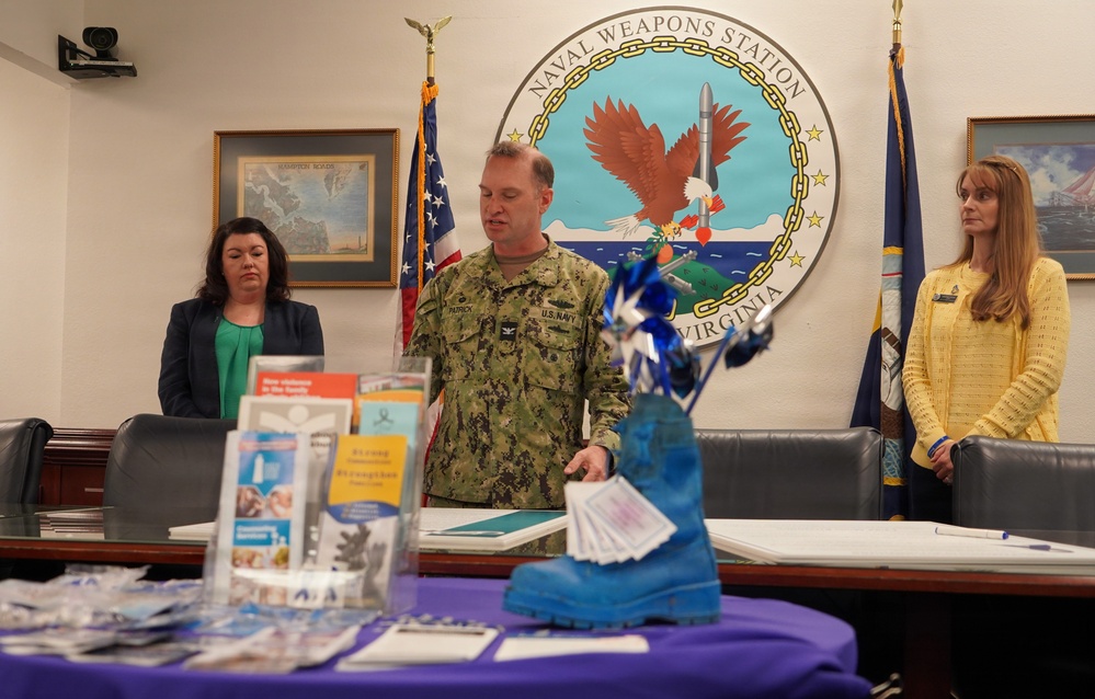 A United Front: Installation leadership and Fleet &amp; Family Support Center kick off a Month of Awareness at Weapons Station Yorktown