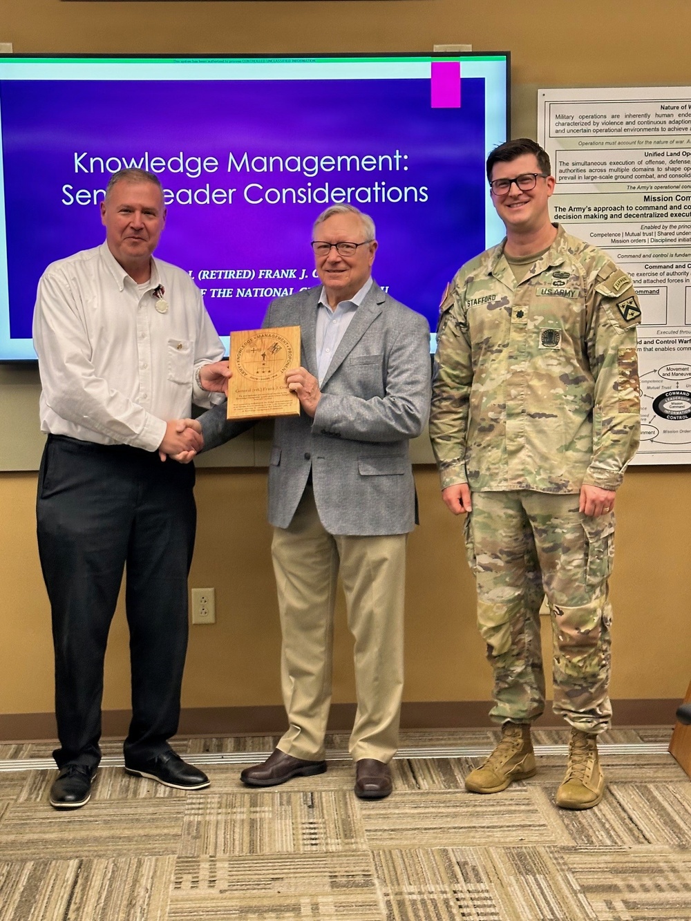 Former NGB chief honored for contributions to KM profession