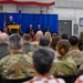 Command chief addresses wing during change of responsibility ceremony