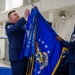 Command chief adds streamer during change of responsibility ceremony