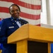 Command chief addresses audience during retirement ceremony