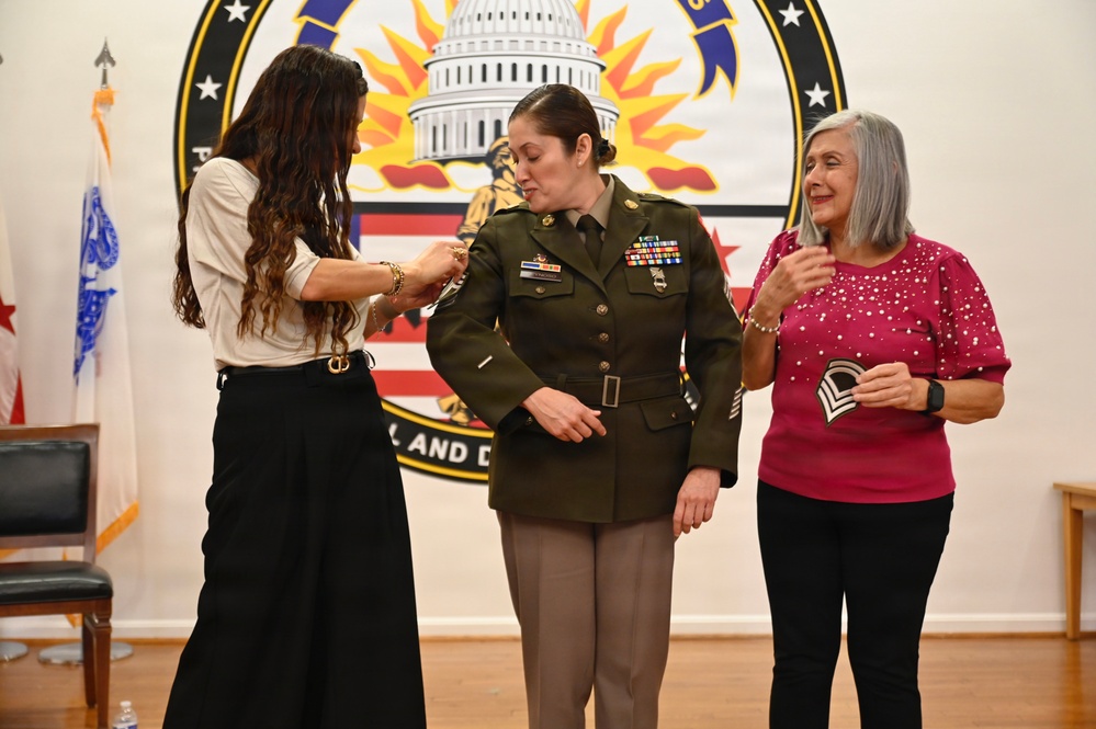 U.S. Army Master Sgt. Rocio J. Reynoso Portal promotion