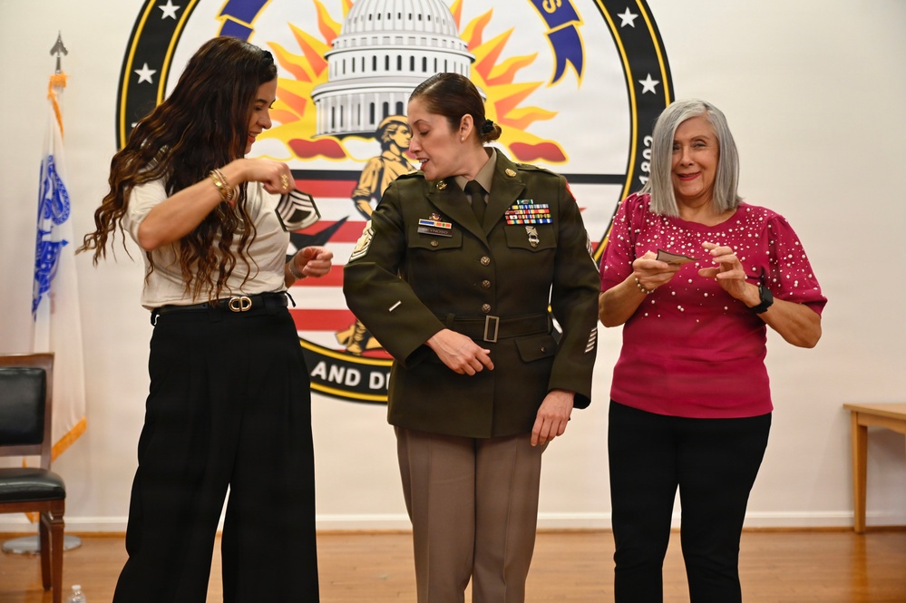 U.S. Army Master Sgt. Rocio J. Reynoso Portal promotion
