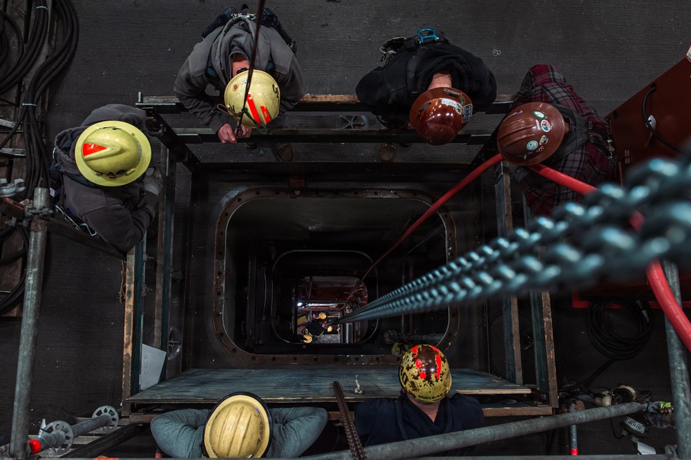 Ronald Reagan Sailors and PSNS Workers Prepare the Ship for the Fight