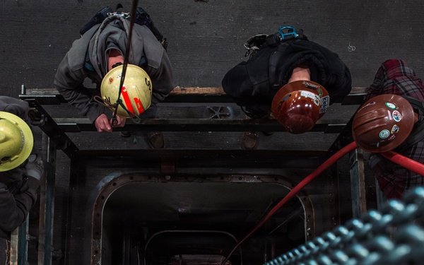 Ronald Reagan Sailors and PSNS Workers Prepare the Ship for the Fight