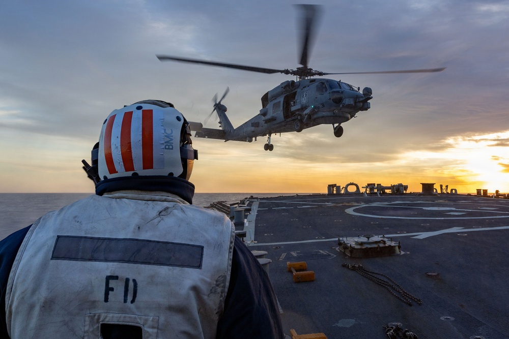 Flight Quarters aboard USS Gonzalez (DDG 66)
