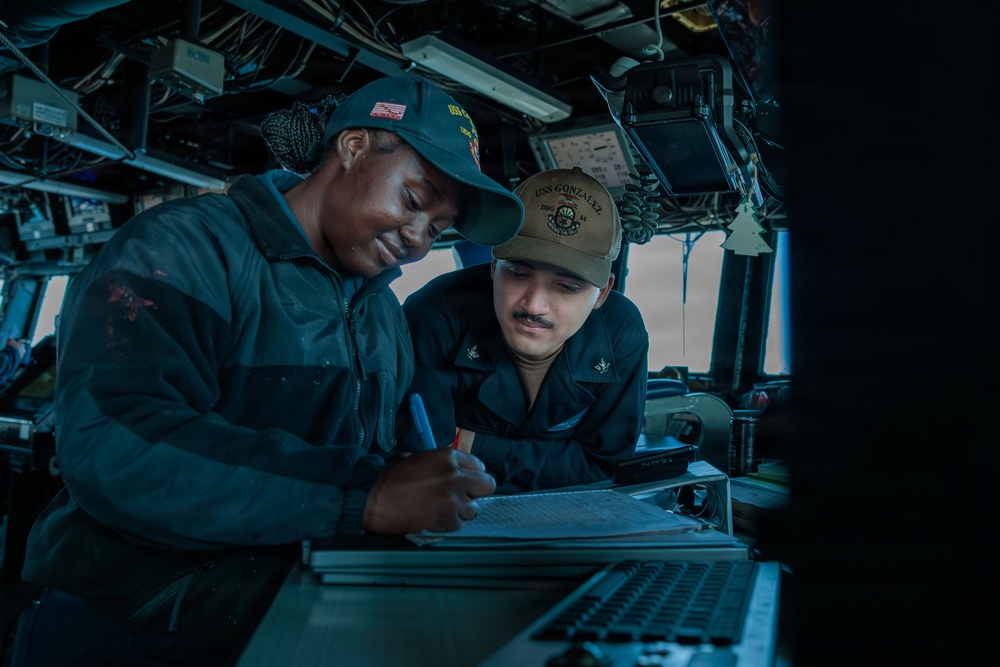 Routine Operations aboard USS Gonzalez (DDG 66)