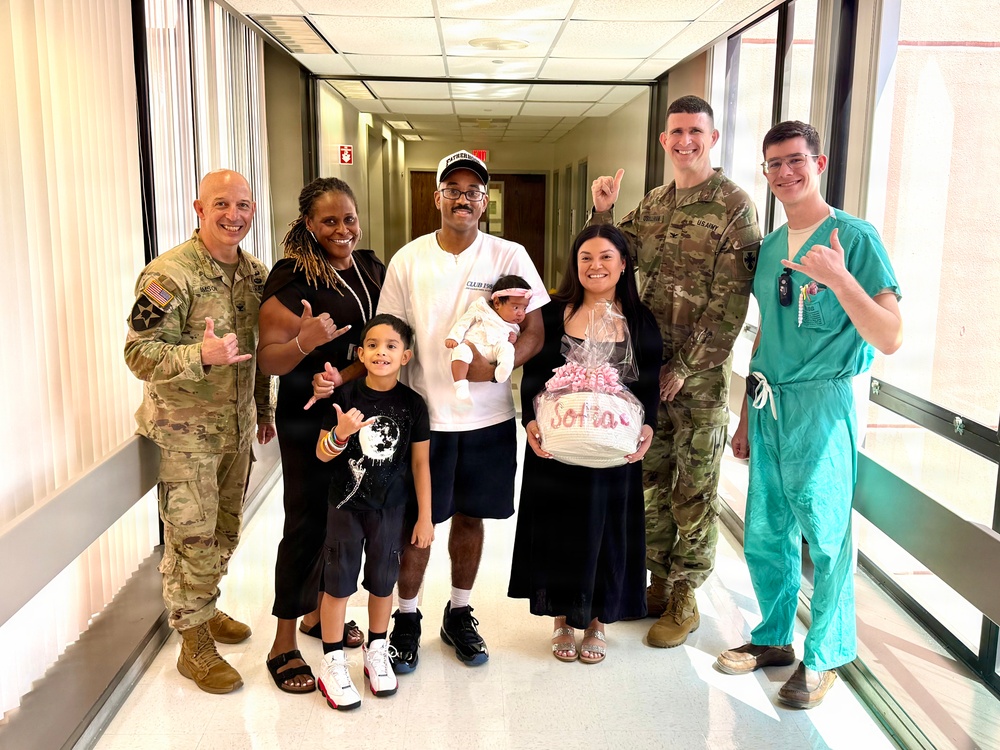 Tripler Army Medical Center marks special occasion for 8th Theater Sustainment Command with milestone baby