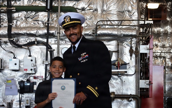 Letter of Appreciation presented to BM1 Keil's son, Logan