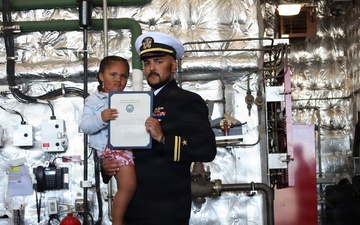 Letter of Appreciation presented to BM1 Keil's daughter, Jordyn