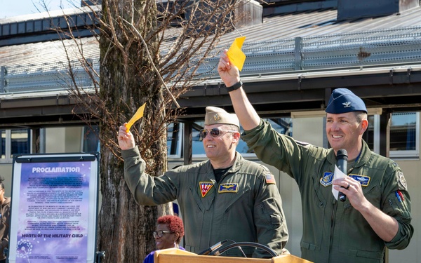 Misawa Air Base leadership signs proclamation for Month of the Military Child