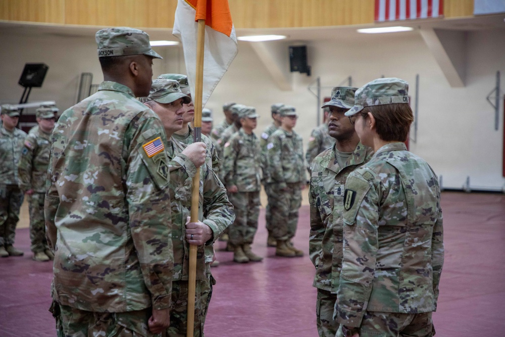 HHC, 1st Signal Brigade holds Change of Responsibility Ceremony.