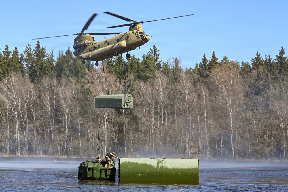 809th MRBC sling load and rafting operation