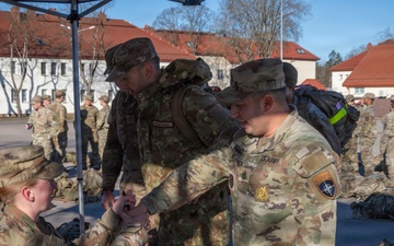 U.S. Soldiers and NATO allies participate in a Norwegian Foot March