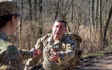 U.S. Soldiers and NATO allies participate in a Norwegian Foot March