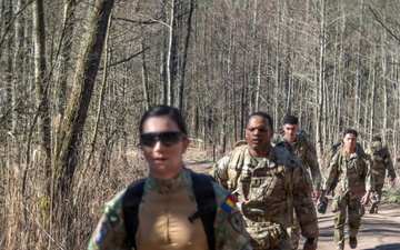 U.S. Soldiers and NATO allies participate in a Norwegian Foot March