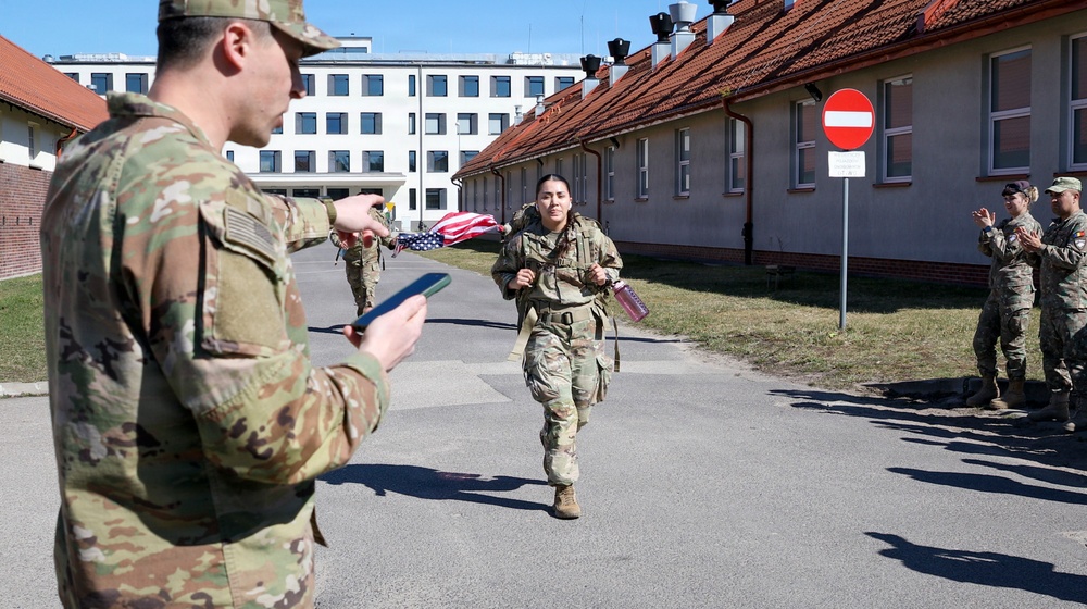 U.S. Soldiers and NATO allies participate in a Norwegian Foot March