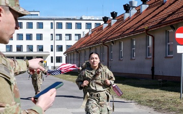 U.S. Soldiers and NATO allies participate in a Norwegian Foot March