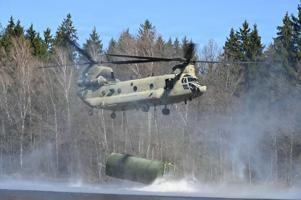 809th MRBC sling load and rafting operation