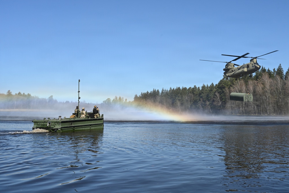 809th MRBC sling load and rafting operation