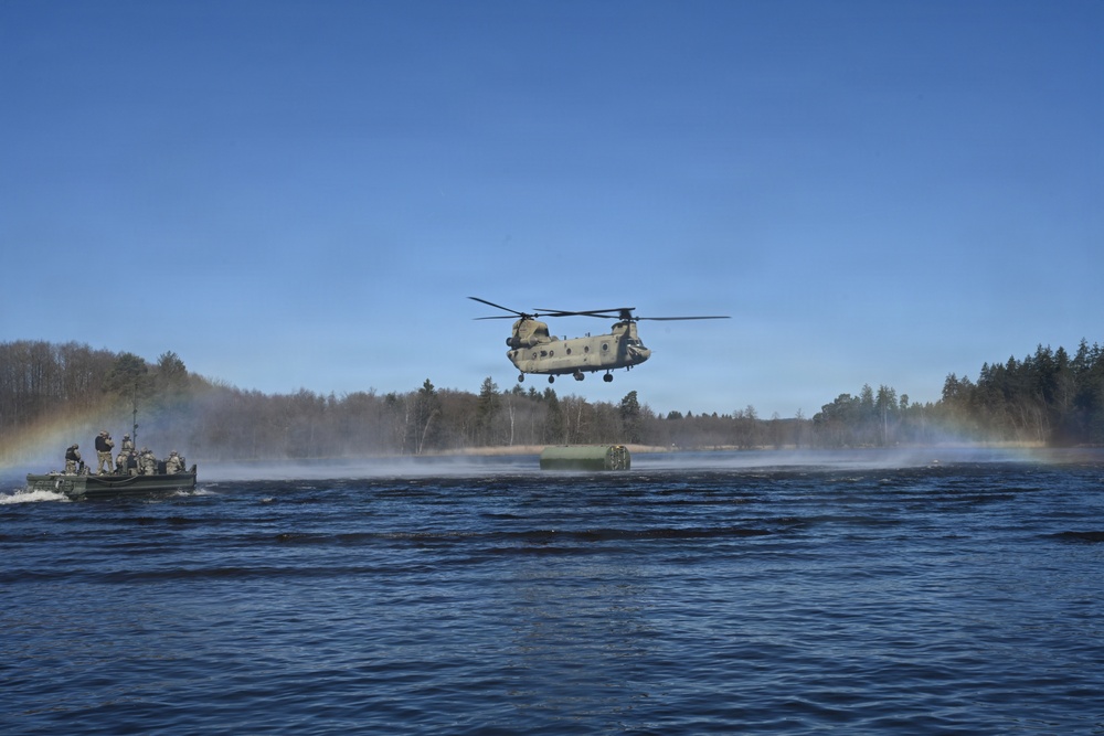 809th MRBC sling load and rafting operation