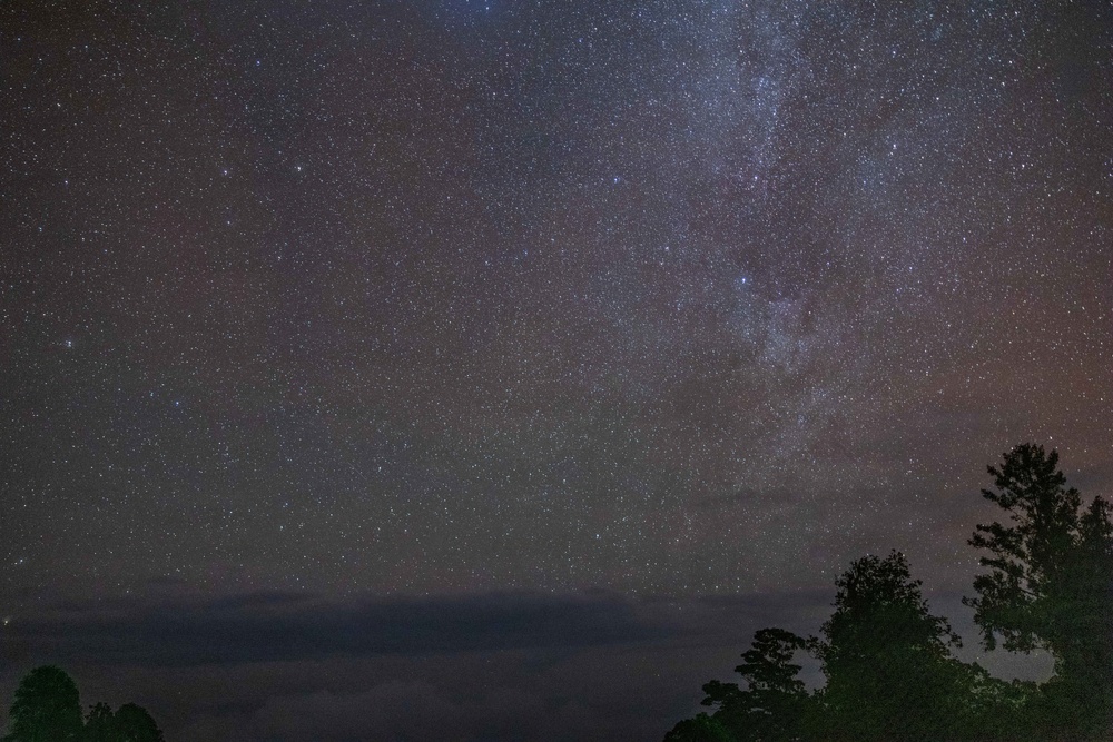The starry night sky in Papua New Guinea