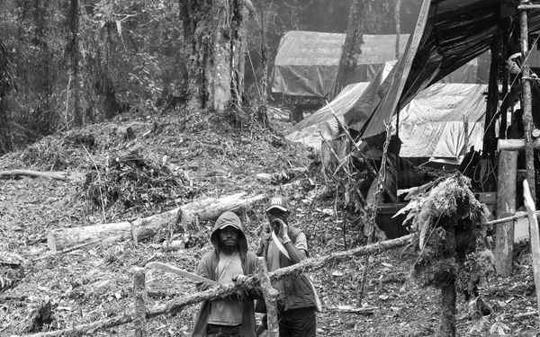 DPAA Mission 25-4 workers assist ith base camp maintance in Papua New Guinea