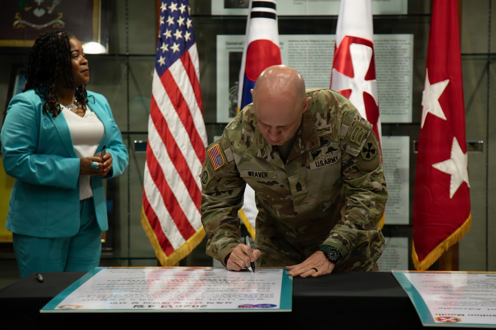 Eighth Army SHARP Proclamation Signing