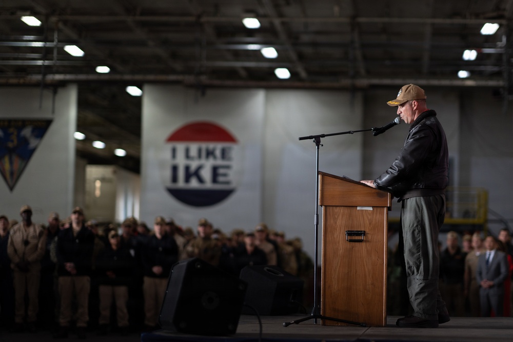 Under SECNAV Visits IKE