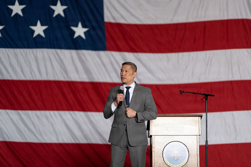 Under SECNAV Visits IKE