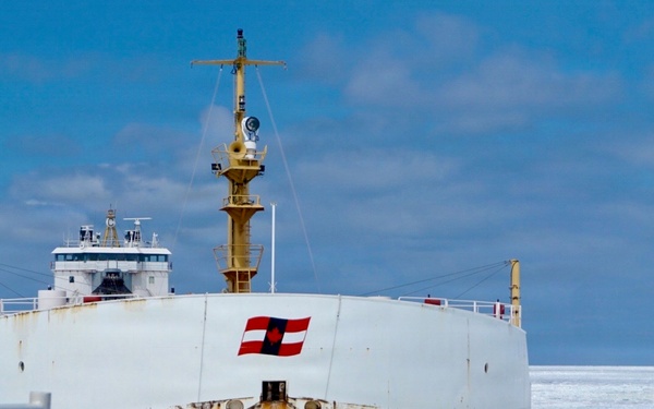 Coast Guard Cutter Spar assists vessel beset by ice