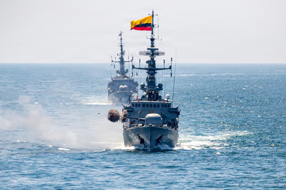 Ecuadorian Navy and USS Gridley Bilateral Live-Fire Exercise