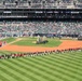 Michigan National Guard Soldiers participate in the Detroit Tigers Opening Dey Ceremony.