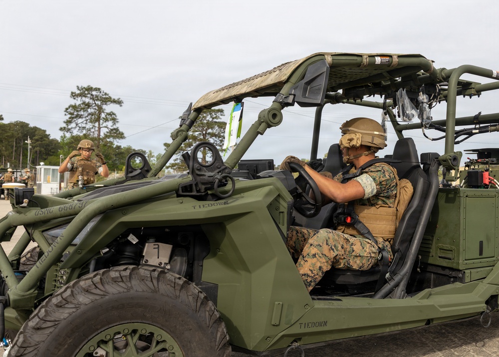U.S. Marines with 2nd LAAD receive ULTVs and LMADIS systems