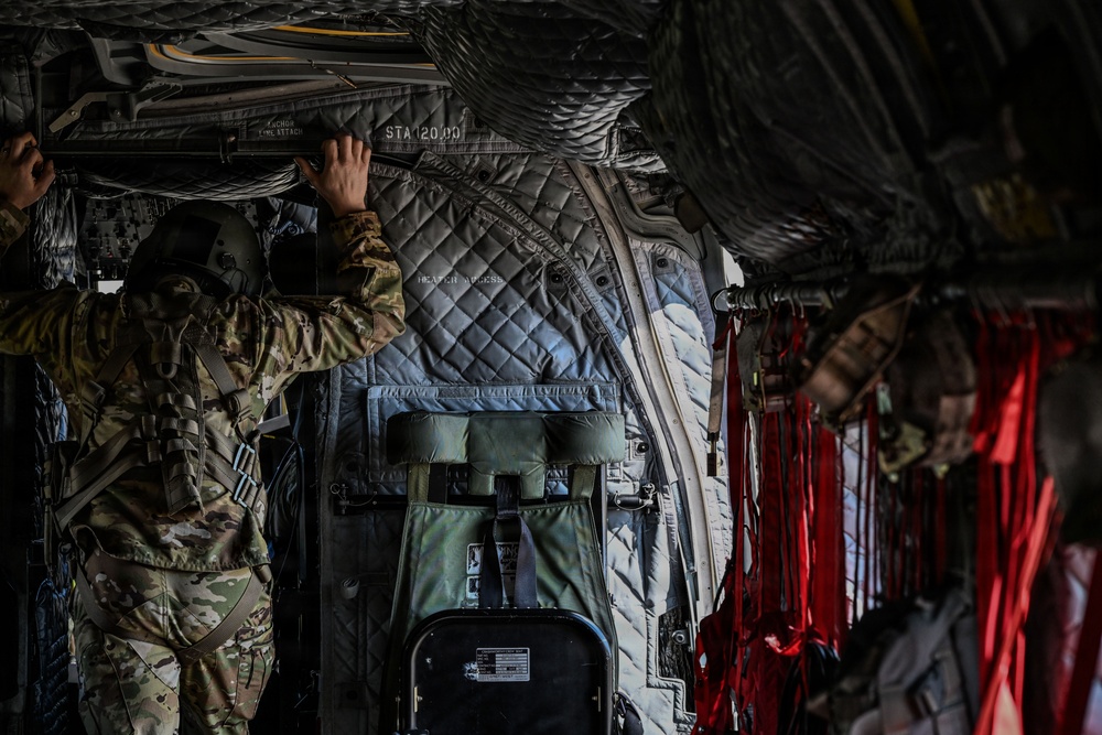 Michigan Army National Guard CH-47 Chinooks Conduct Flyover for Detroit Tigers Opening Day at Comerica Park